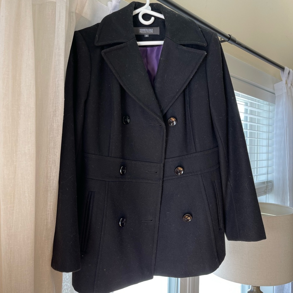 Kenneth Cole Women’s Black Dress Coat - Size 10.